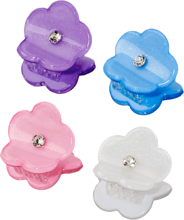 Haarklammern Blumen mit Glitzer ebelin
