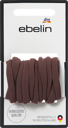 Haargummis weich, braun ebelin