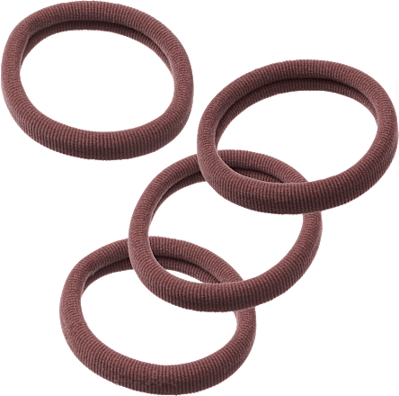 Haargummis weich, braun ebelin