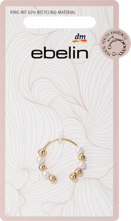 Anxiety-Ring mit Perlen, Gold-Optik ebelin