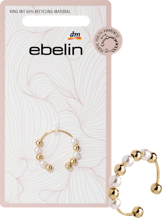 Anxiety-Ring mit Perlen, Gold-Optik ebelin