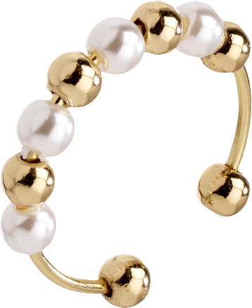 Anxiety-Ring mit Perlen, Gold-Optik ebelin