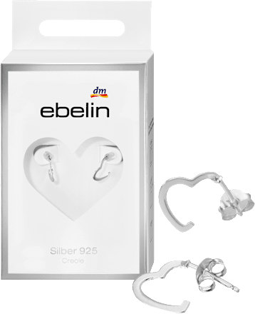 Creolen 925 Silber Herzform ebelin