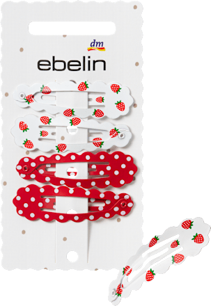 Haarclips gewellt, Erdbeere ebelin
