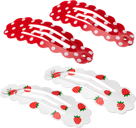 Haarclips gewellt, Erdbeere ebelin