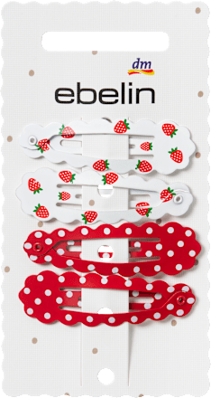Haarclips gewellt, Erdbeere ebelin