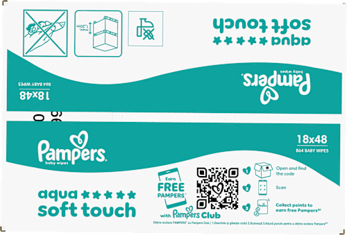 Feuchttücher aqua soft touch (18x48 St) Pampers baby-dry