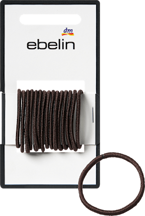 Haargummis klein dünn, braun ebelin