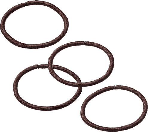 Haargummis klein dünn, braun ebelin