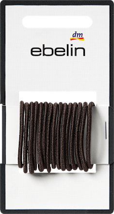Haargummis klein dünn, braun ebelin