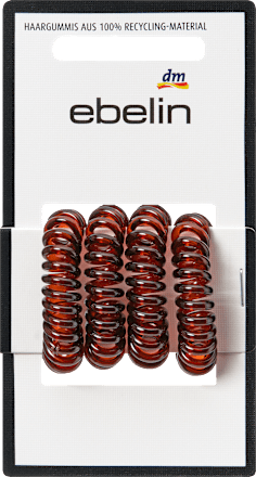 Spiralhaargummis klein, transparent ebelin