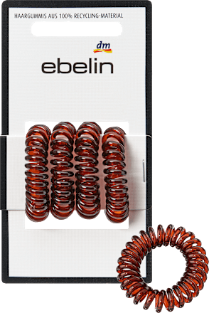 Spiralhaargummis klein, transparent ebelin