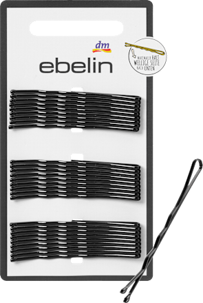 Haarschieber midi, schwarz ebelin