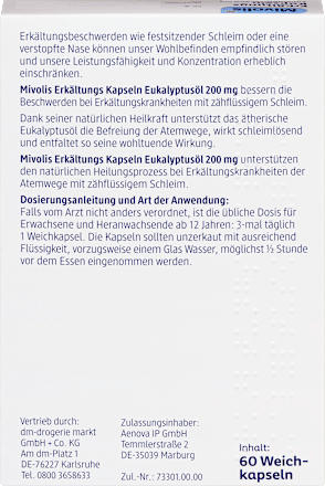 Erkältungskapseln Eukalyptusöl Mivolis