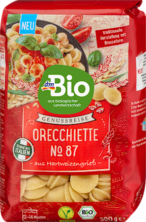 bio těstoviny z tvrdé pšenice Orecchiette dmBio