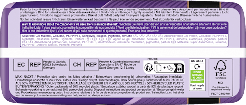 discreet Einlagen Inkontinenz Maxi Nacht Vorteilspack (4x12 St) always
