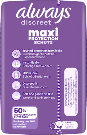 discreet Einlagen Inkontinenz Maxi Vorteilspack (4x12 St) always