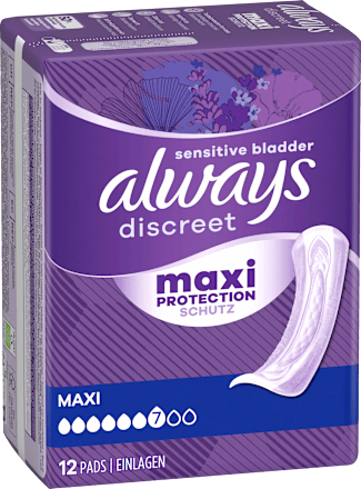 discreet Einlagen Inkontinenz Maxi Vorteilspack (4x12 St) always