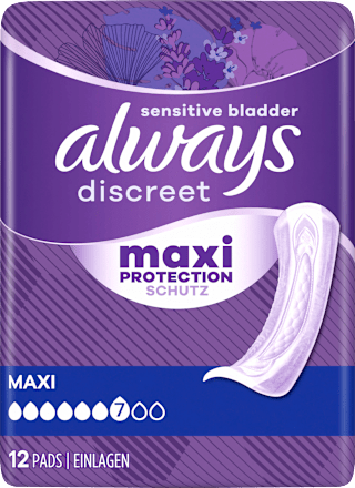 discreet Einlagen Inkontinenz Maxi Vorteilspack (4x12 St) always