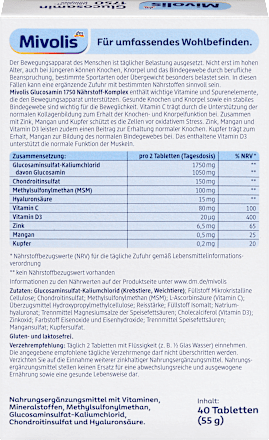 Glucozamină 1750 – Complex nutritiv Mivolis