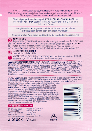 XL Tush Augenpads Smoothing pamučni jastučići za oči Balea