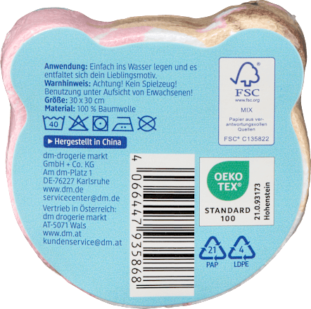 Krpica iz 100% bombaža, več različic SauBär