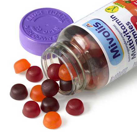 Multivitaminové želé bonbóny Mivolis