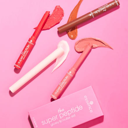 The Super Peptide Glossy Lip Butter Set balzam za usne essence