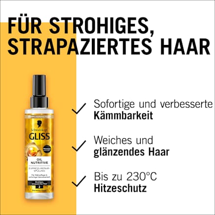 Sprüh-Conditioner Express-Repair Oil Nutritive Schwarzkopf GLISS
