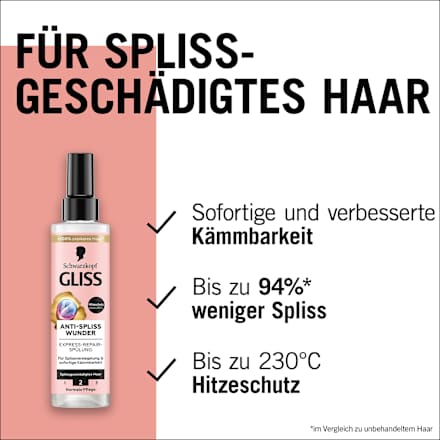 Sprüh-Conditioner Express-Repair Anti-Spliss Wunder Schwarzkopf GLISS