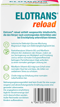 Elotrans reload Apfel-Geschmack Beutel (15x7,45 g) ELOTRANS