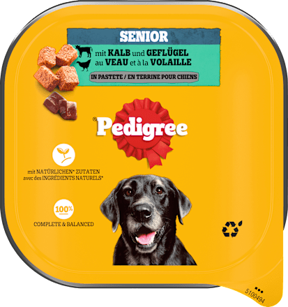 Nassfutter Hund Senior mit Kalb & Geflügel Pedigree
