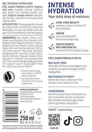 Shampoo Intense Hydration  Santé naturally.