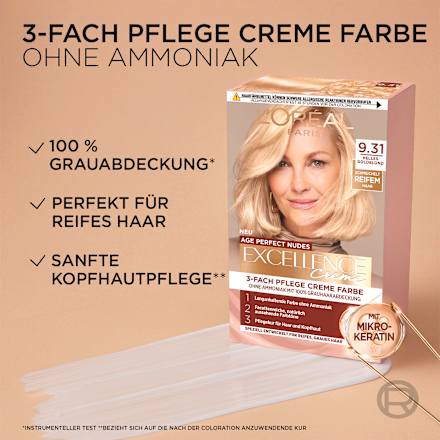 Haarfarbe Creme Age Perfect Nudes 9.13 Beige Blond L'ORÉAL PARiS EXCELLENCE Creme