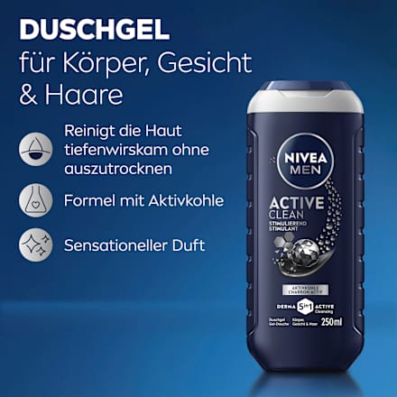 Duschgel Active Clean  5in1 NIVEA MEN