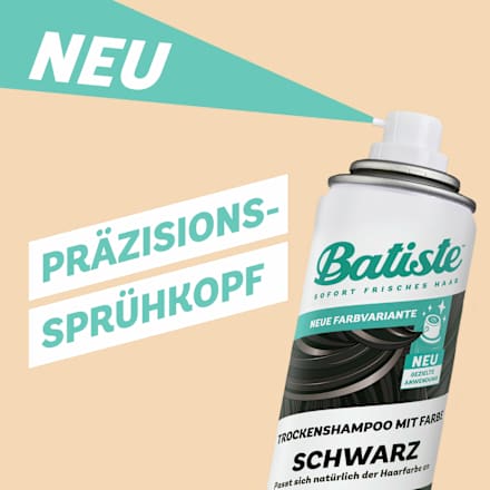 Trockenshampoo mit Farbe Schwarz Batiste
