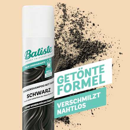 Trockenshampoo mit Farbe Schwarz Batiste