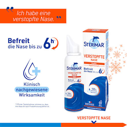 Nasenspray & Spülung 2in1, verstopfte Nase STÉRIMAR