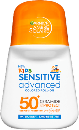 Opaľovací farebný roll-on Kids Sensitive Advanced SPF 50+  GARNIER