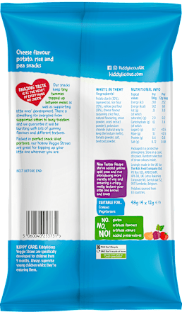 Zeleninové tyčinky so syrovou príchuťou 10x12 KIDDYLICIOUS