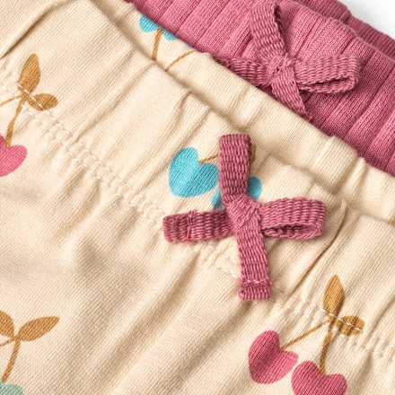 Leggings mit Kirschen-Muster & Mitwachsfunktion, rosa + beige, Gr. 56 ALANA