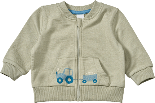 Sweatjacke mit Traktor-Motiv, grün, Gr. 68 ALANA
