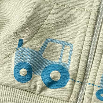 Sweatjacke mit Traktor-Motiv, grün, Gr. 68 ALANA