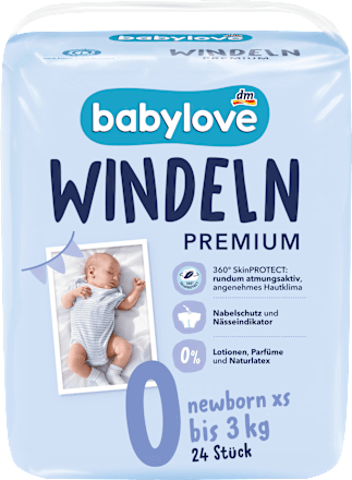 Plienky Premium - veľ. XS Newborn (do 3 kg) babylove