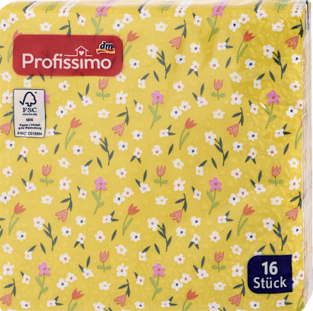 ubrousky Jemné květy, 25x25 cm, 3vrstvé Profissimo