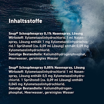 SNUP Schnupfenspray 0,1 %  Xylometazolinhydrochlorid Nasenspray, Lösung SNUP