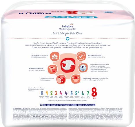 Premium plenice xxxl 8, 18+ kg babylove