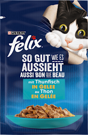 Nassfutter Katze mit Thunfisch in Gelee, So gut wie es aussieht, Adult Felix