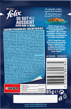 Nassfutter Katze mit Thunfisch in Gelee, So gut wie es aussieht, Adult Felix