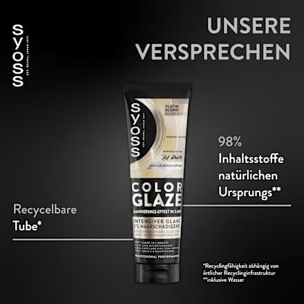 Farb-Glanzbehandlung Glossing Color Glaze Platin Blond Syoss
